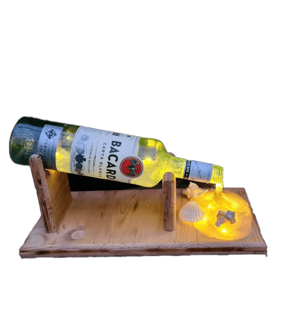 Laser Gravur & Schneiden - Bacardi Flasch
