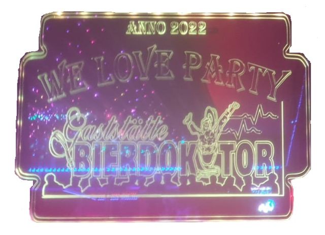 Laser Gravur & Schneiden - Spiegel Bierdoctor